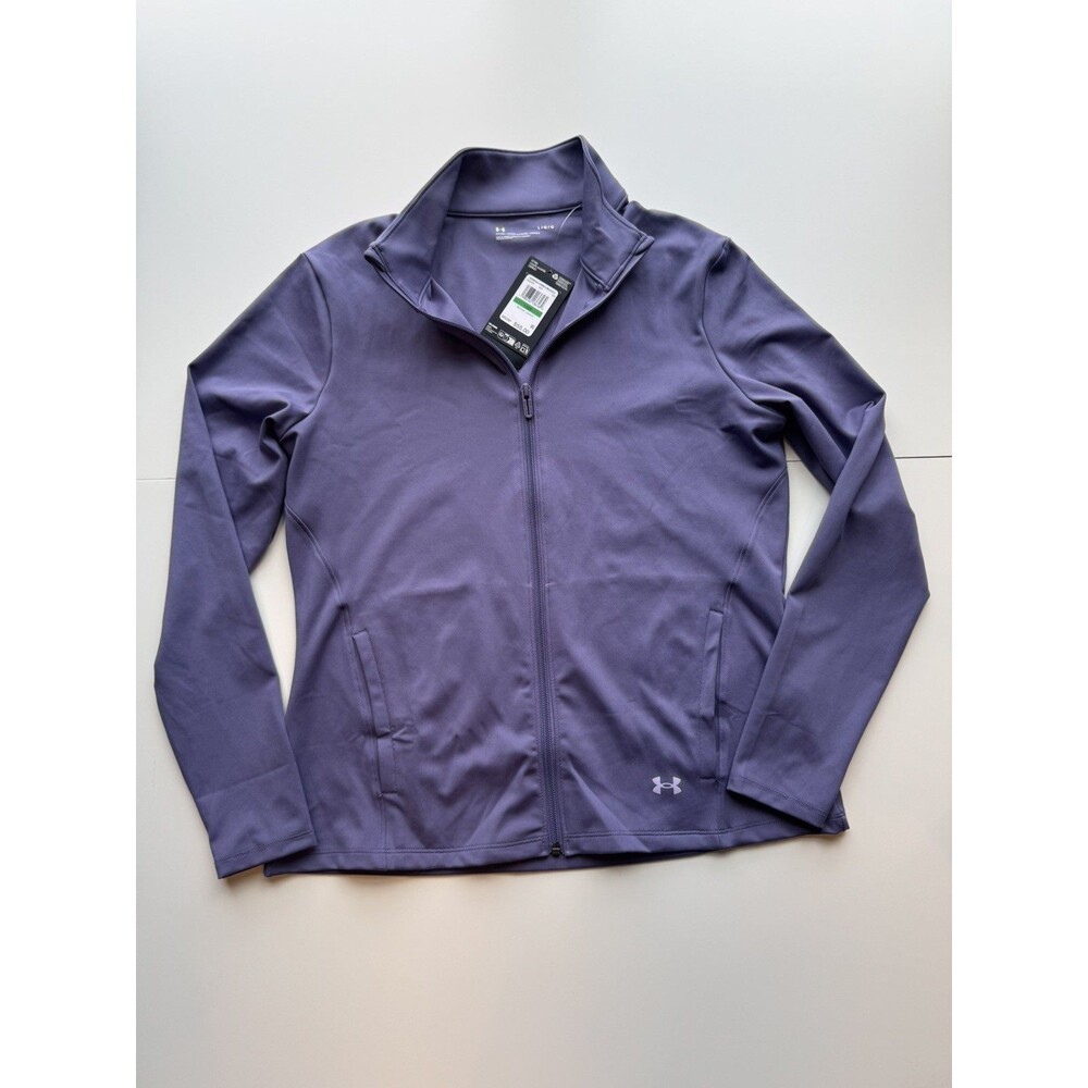 Under Armour Motion Fitted Zip Purple Warm-Up Jacket - Woman's Large